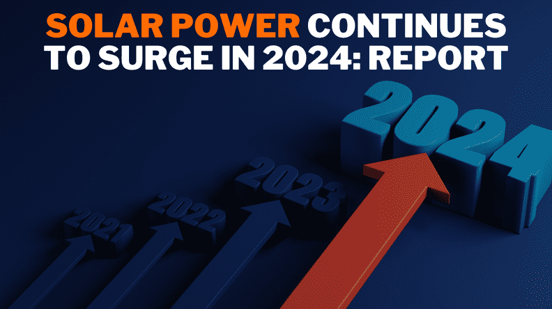 Solar power surge in 2024 with record-breaking global installations reaching 593 GW by year-end, highlighting rapid growth in key and emerging markets.