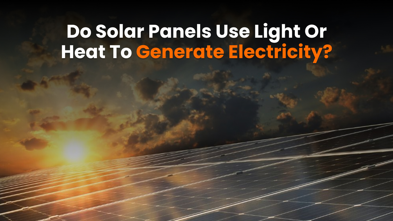 Solar panel absorbing light, not heat, to generate electricity