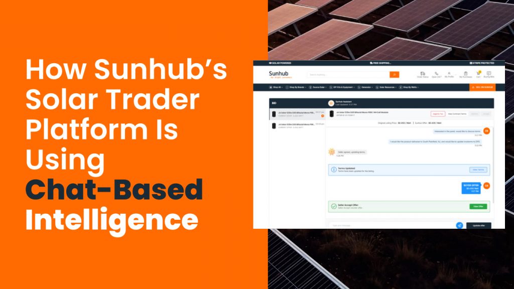 Solar Trader Platform Interface – Real-Time Chat and Marketplace for EPCs and Installers