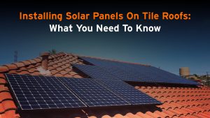 Solar panel installation on tile roof