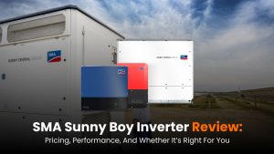Inverter installed in a residential solar setup