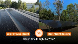 Solar panel system on residential rooftop