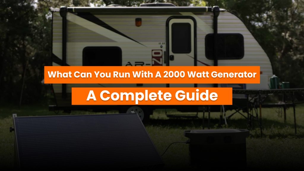 2000 watt generator powering appliances during outage