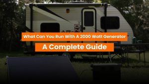 2000 watt generator powering appliances during outage