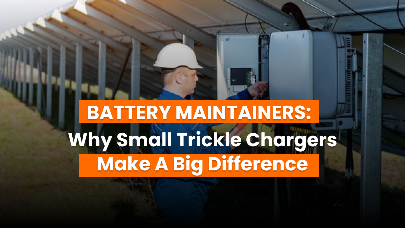 Battery maintainer connected to RV battery