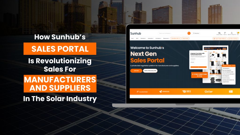 Solar Sales Portal by Sunhub transforms B2B solar sales