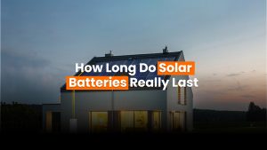 Solar batteries installed in a home energy system