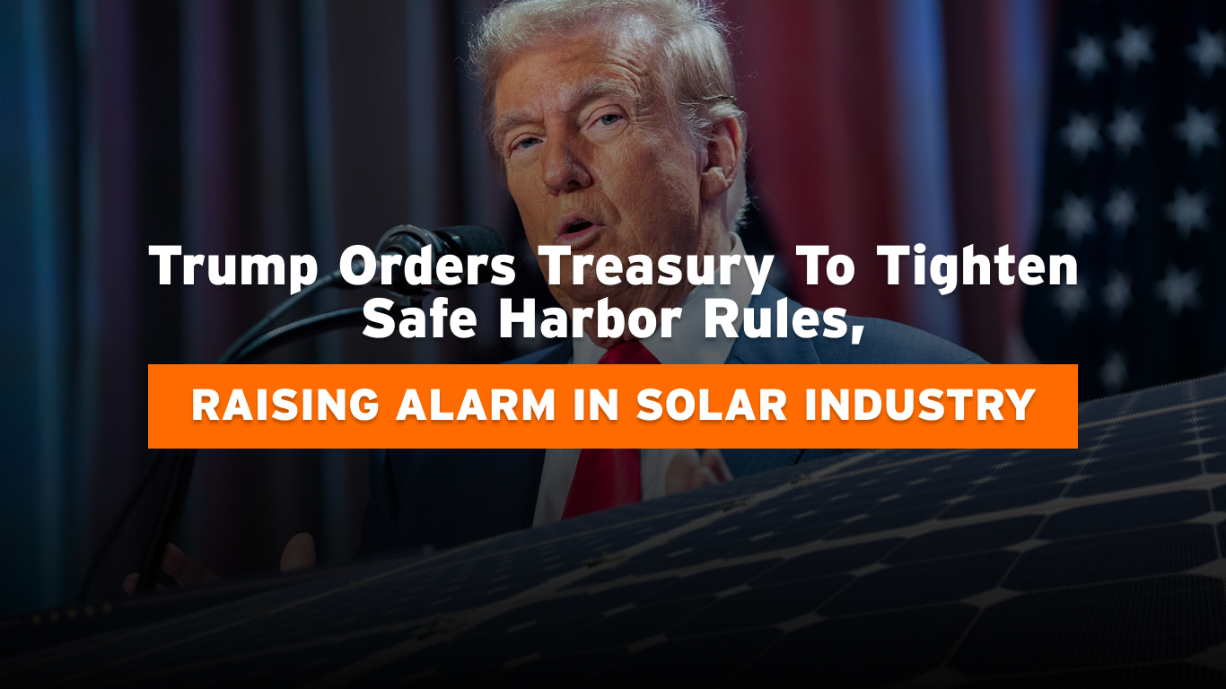 Safe Harbor rules solar policy change announcement