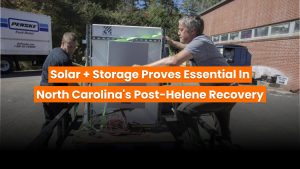 Solar storage supporting disaster recovery in North Carolina