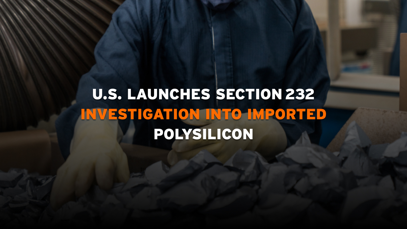 polysilicon Section 232 investigation solar supply chain