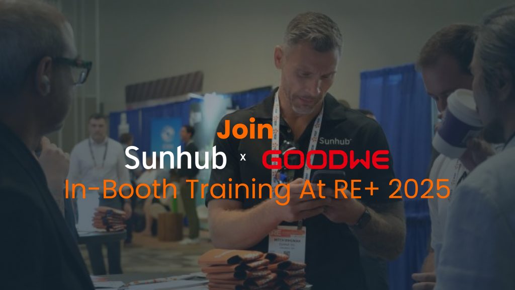 GoodWe in-booth training with Sunhub at RE+ 2025 Booth V3685