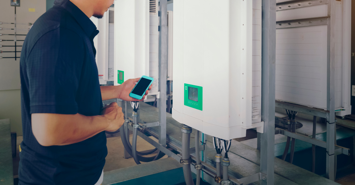 5kW solar inverter connected to residential solar panel and battery system